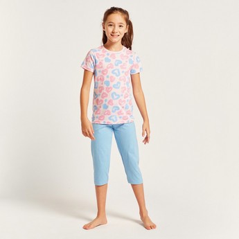 Juniors 6-Piece Printed T-shirt and Pyjama Set