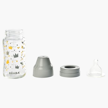 Beaba Printed Wide Neck Feeding Bottle - 240 ml