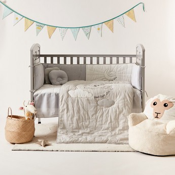 Giggles Bear Embroidered 2-Piece Comforter Set - 130x90 cms