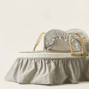 Cambrass Moses Basket with Frills and Canopy