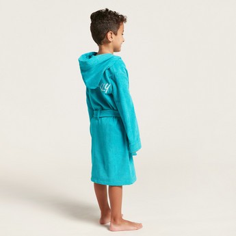 Juniors Textured Robe with Hood and Pockets