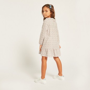 Juniors Printed Knit Dress with Long Sleeves - Set of 3
