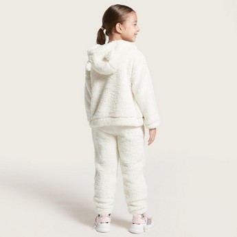 Juniors Textured Hoodie and Jogger Set