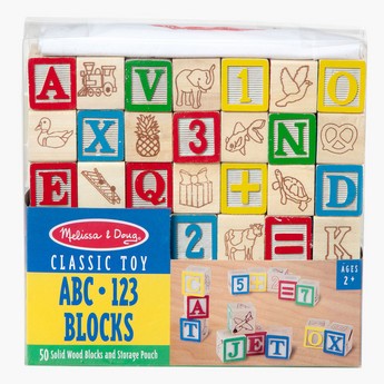 Melissa & Doug Wooden ABC-123 Blocks