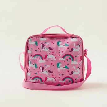 Maricart Unicorn Print Trolley Backpack with Lunch Bag and Pencil Case