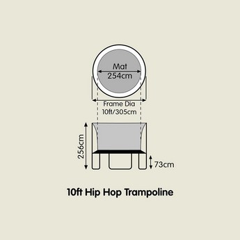 Mookie Hip Hop Trampoline - 10 feet