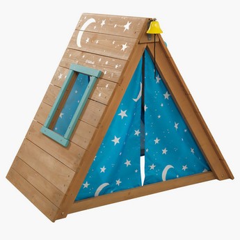 Kidkraft A-Frame Hideaway and Climber Playhouse Set