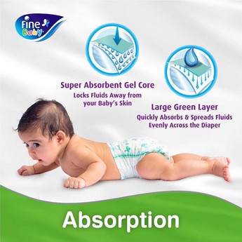 Fine Baby Size 6, Junior 198-Diapers Mega Pack - 16+ kgs