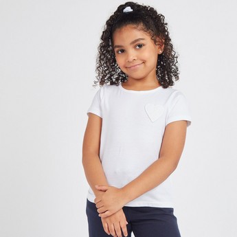 Juniors Solid Round Neck Top - Set of 2