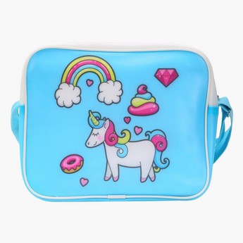 Eazy Kids Unicorn Print Bento Lunch Bag with Adjustable Strap