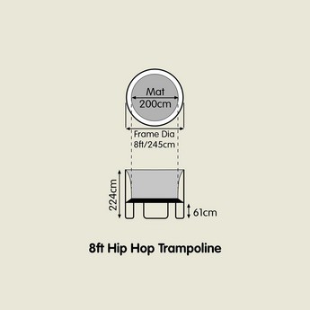 Mookie Hip Hop Trampoline - 8 feet