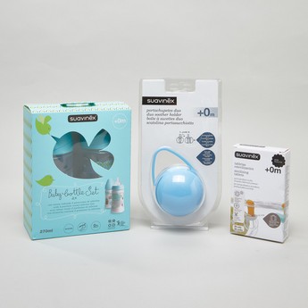 Suavinex Feeding Bottles with Free Sterilizer Tablets and Soother Holder