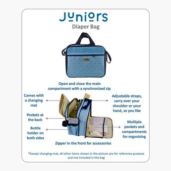 Juniors Printed Diaper Bag