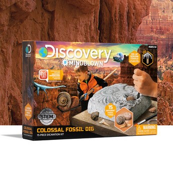 Discovery Mind Blown 15-Piece Colossal Fossil Dig Excavation Playset