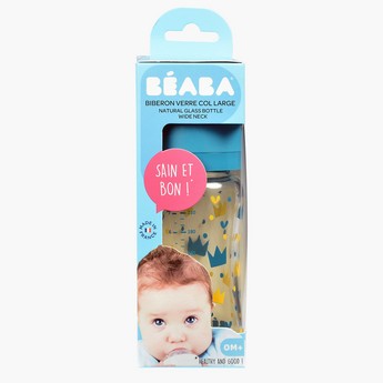 Beaba Wide Neck Feeding Bottle with Cap - 240 ml