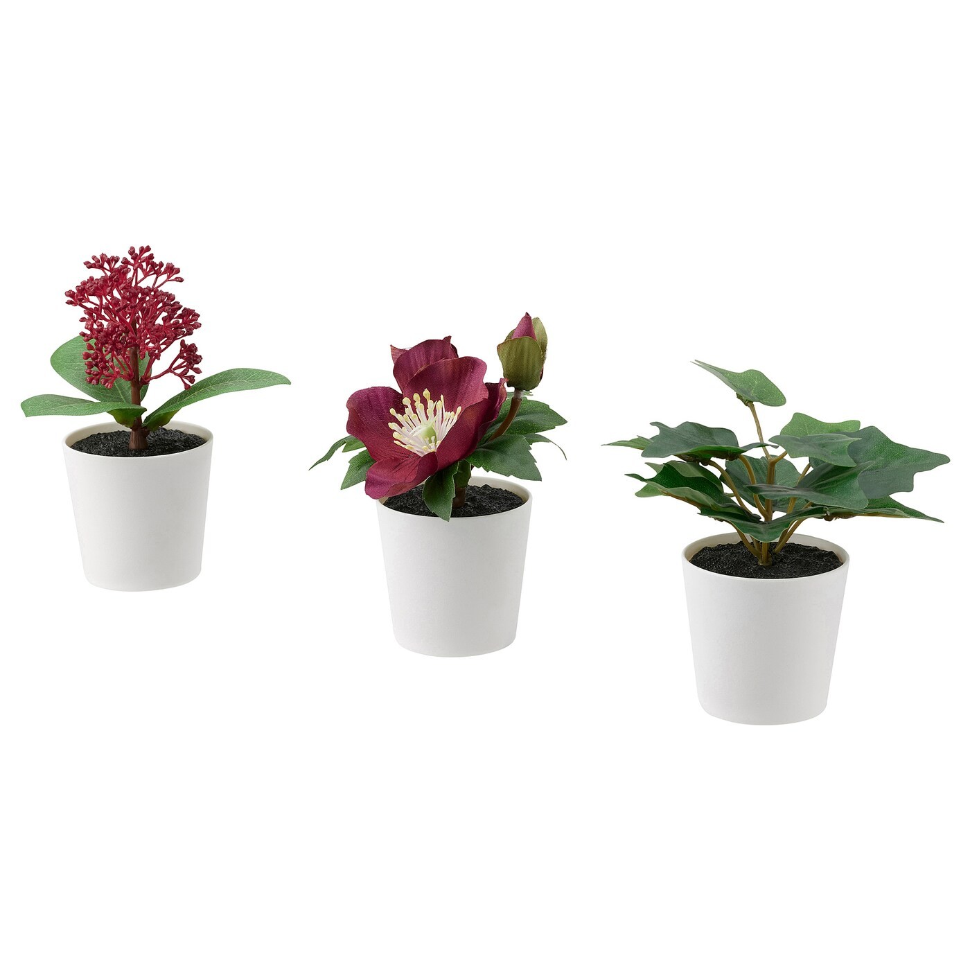 FEJKA Artifi potted plant w pot, set of 3