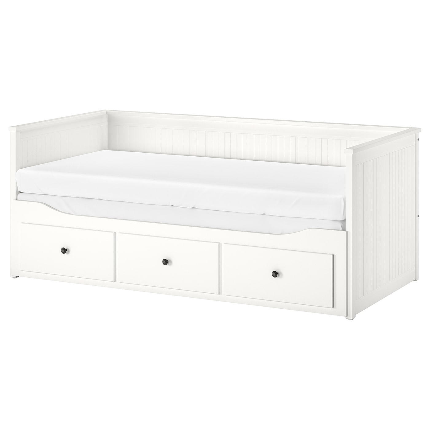 HEMNES هيكل سرير نهاري مع 3 أدراج