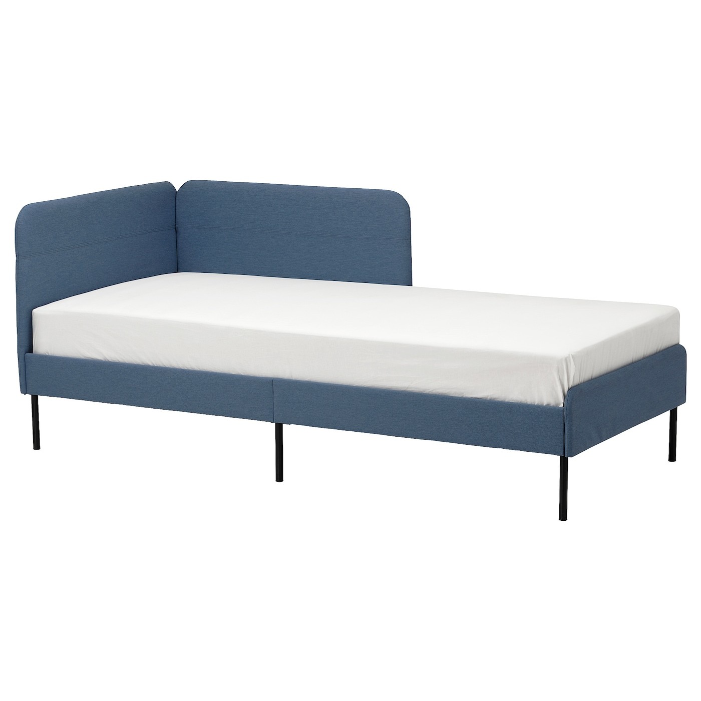 BLÅKULLEN Uph bed frame with corner headboard