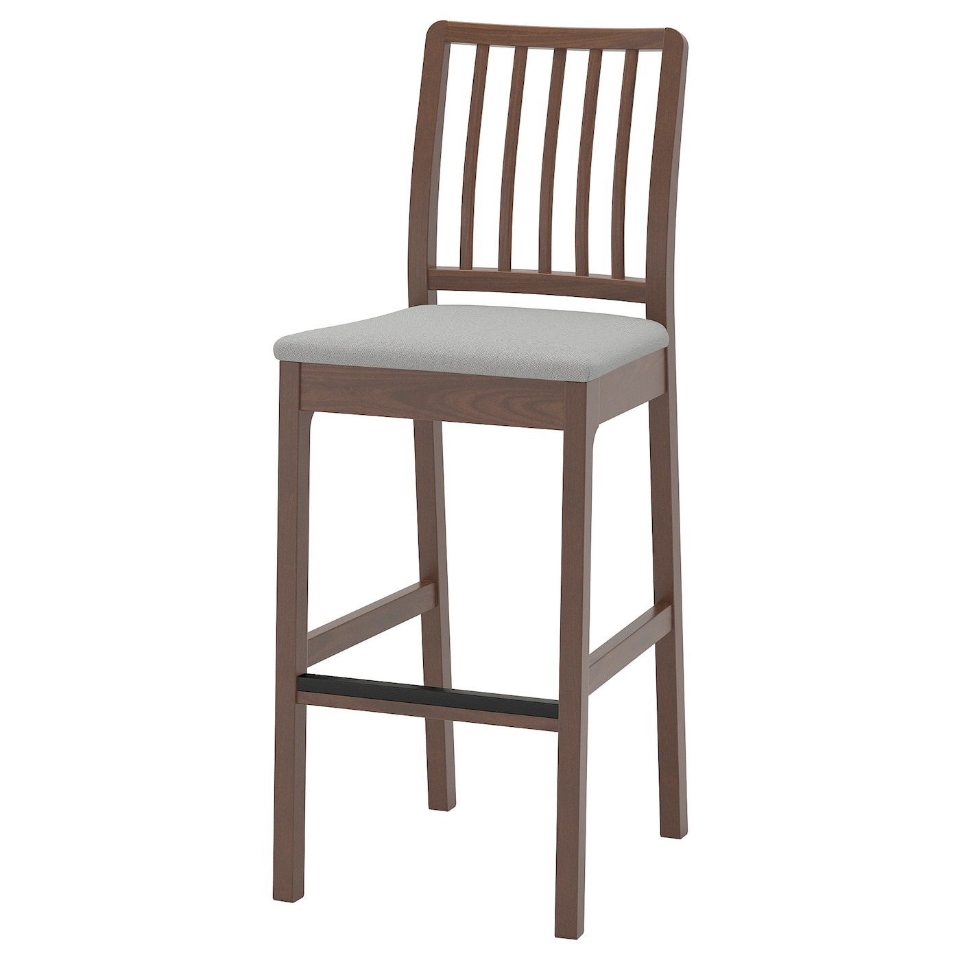 EKEDALEN Bar stool with backrest