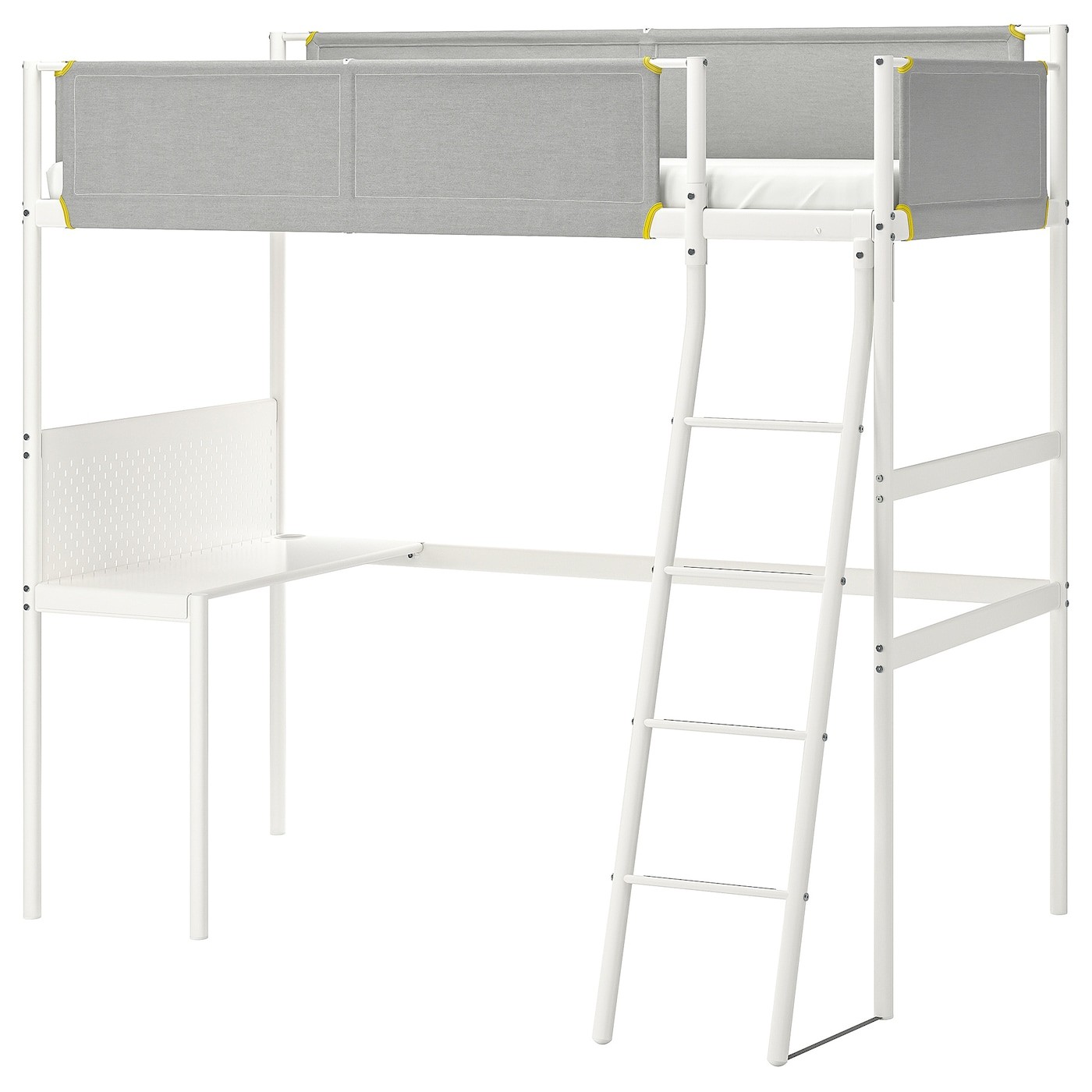 VITVAL Loft bed frame with desk top