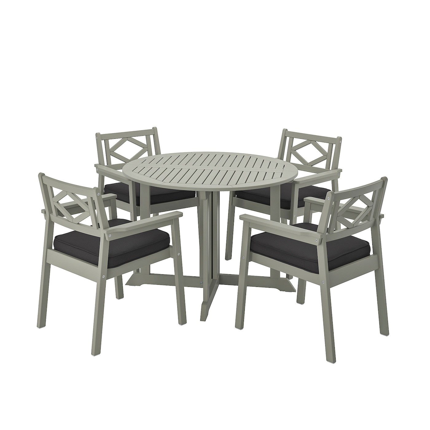 BONDHOLMEN Table+4 chairs w armrests, outdoor