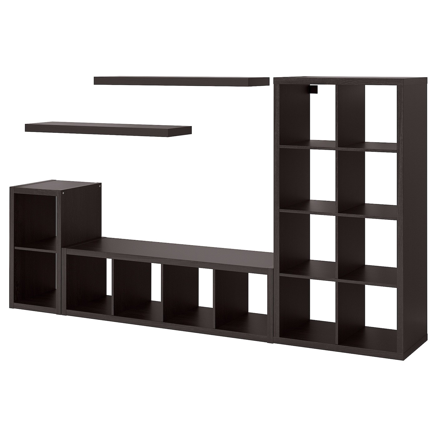 KALLAX / LACK Storage combination with 2 shelves