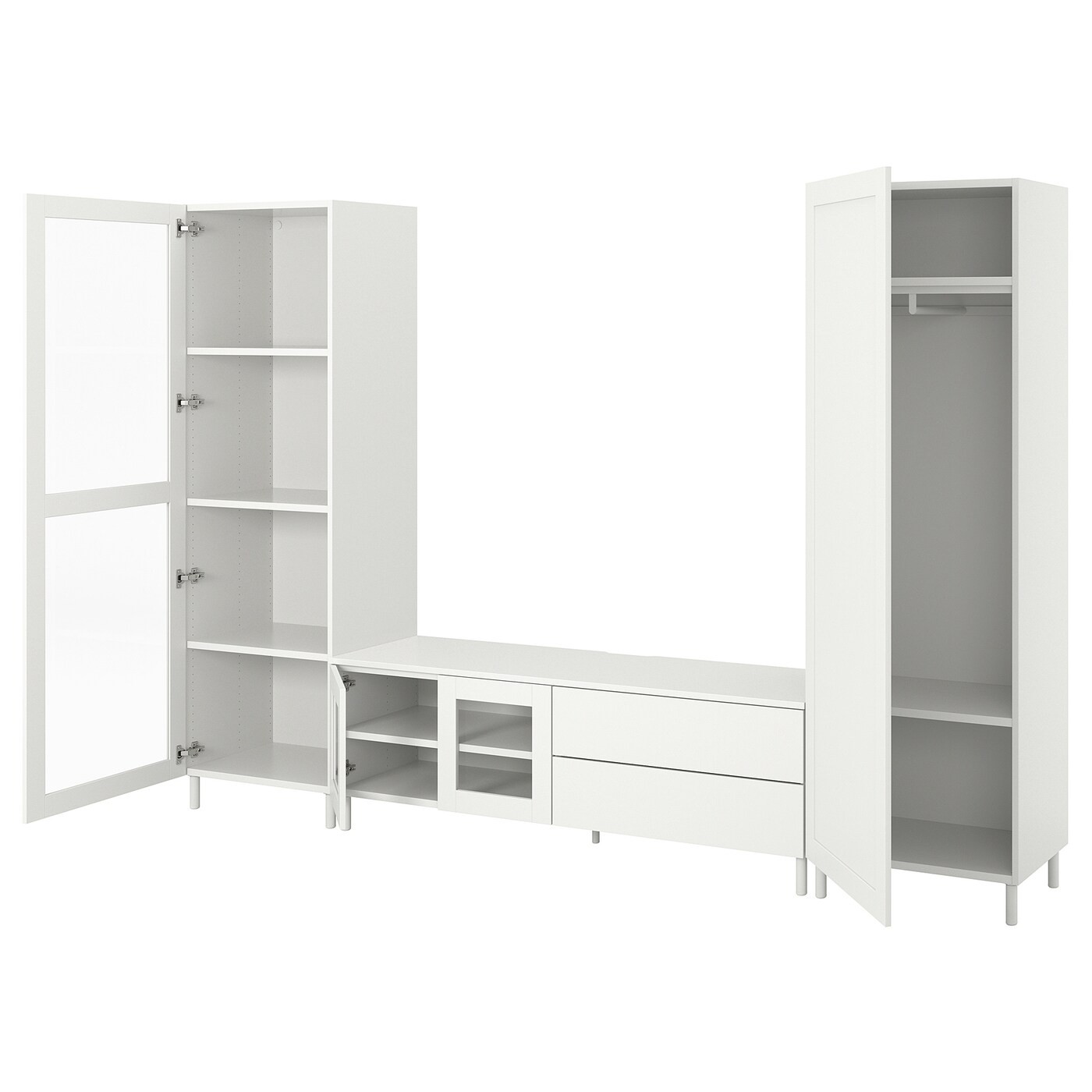 PLATSA TV/storage comb w 4 doors+2 drawers