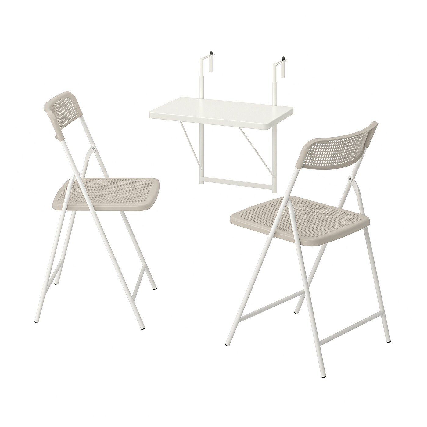 TORPARÖ Table f wall+2 fold chairs, outdoor