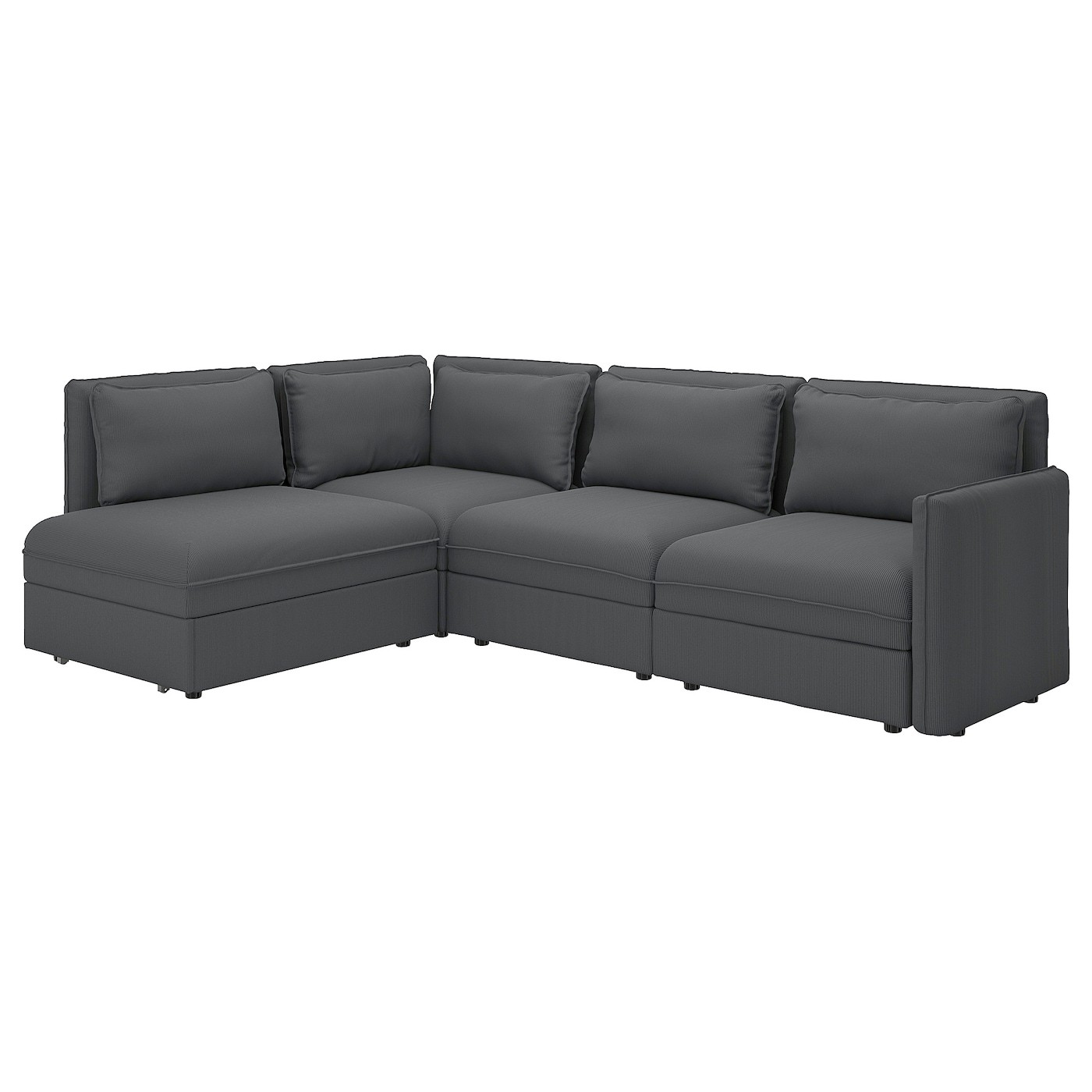 VALLENTUNA Modular corner sofa 3-seat+sofa-bed