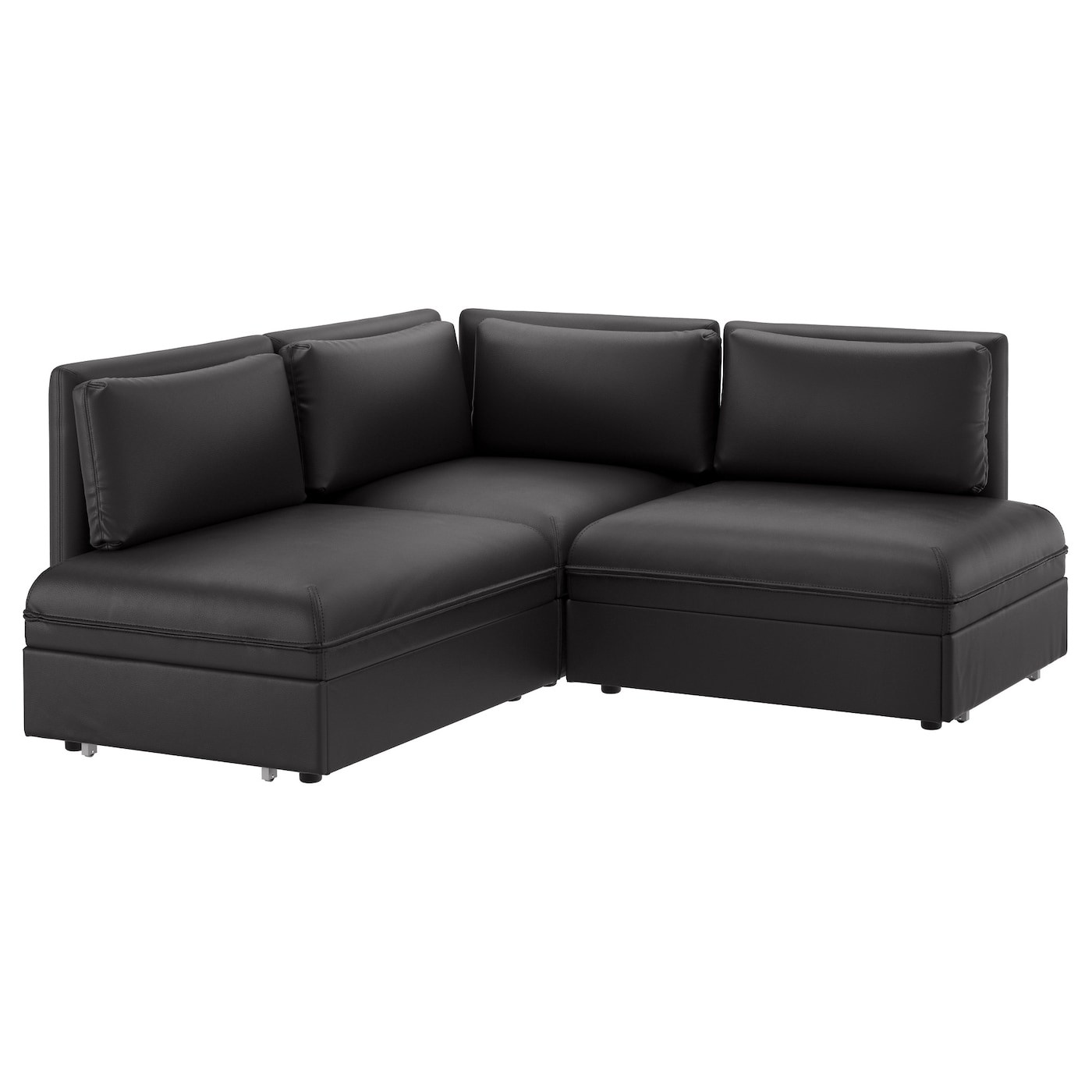 VALLENTUNA Modular crnr sofa 3-seat+2 sofa-bed