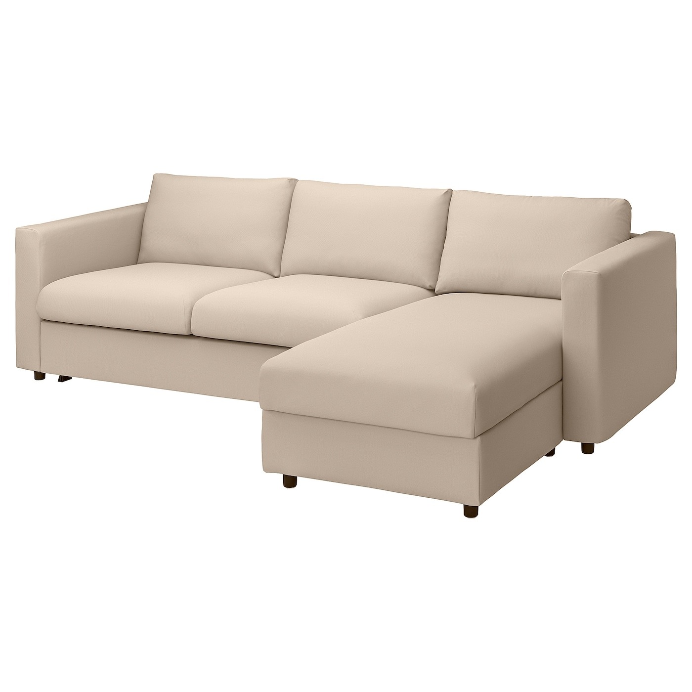 VIMLE Cover 3-seat sofa-bed w chaise lng