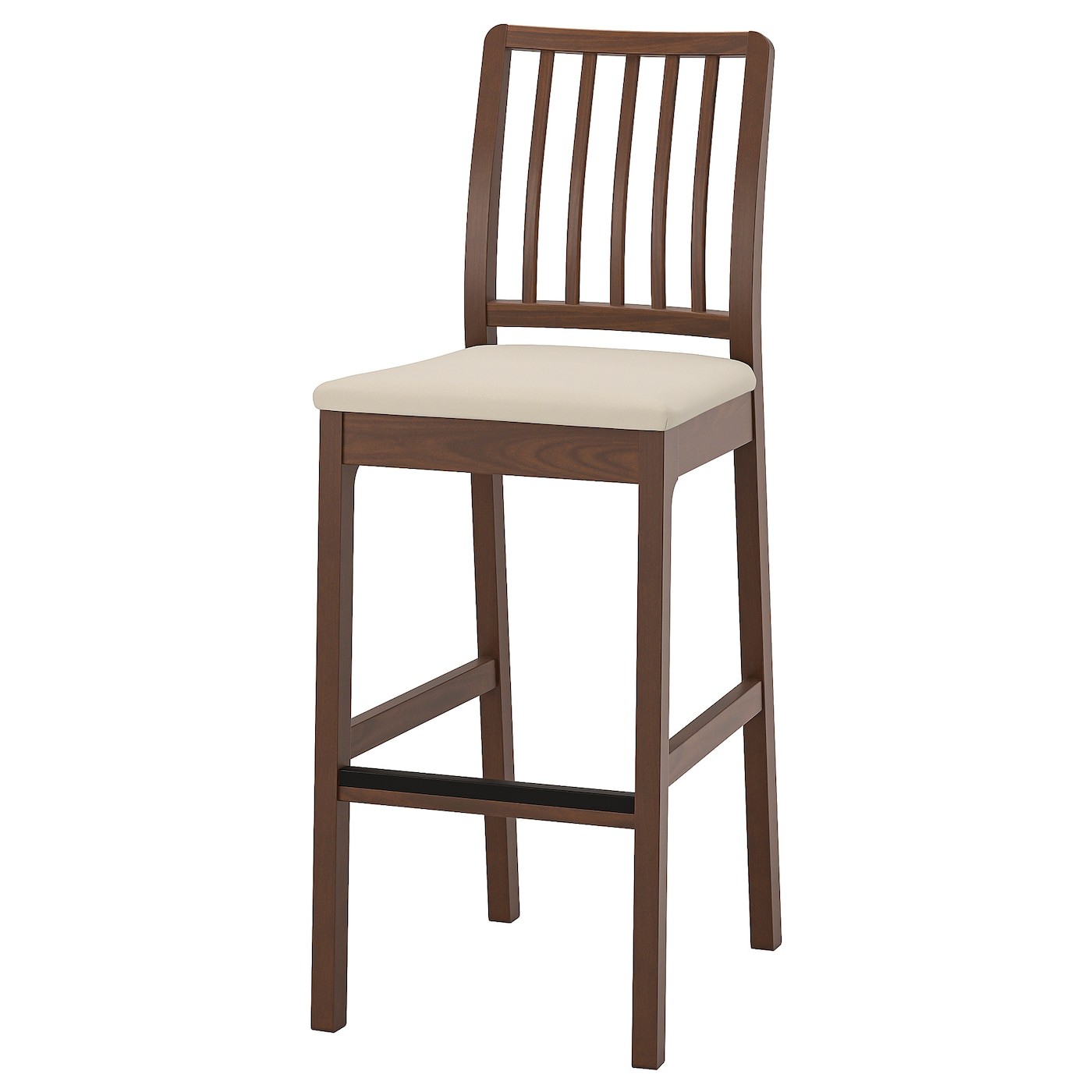 EKEDALEN Bar stool with backrest