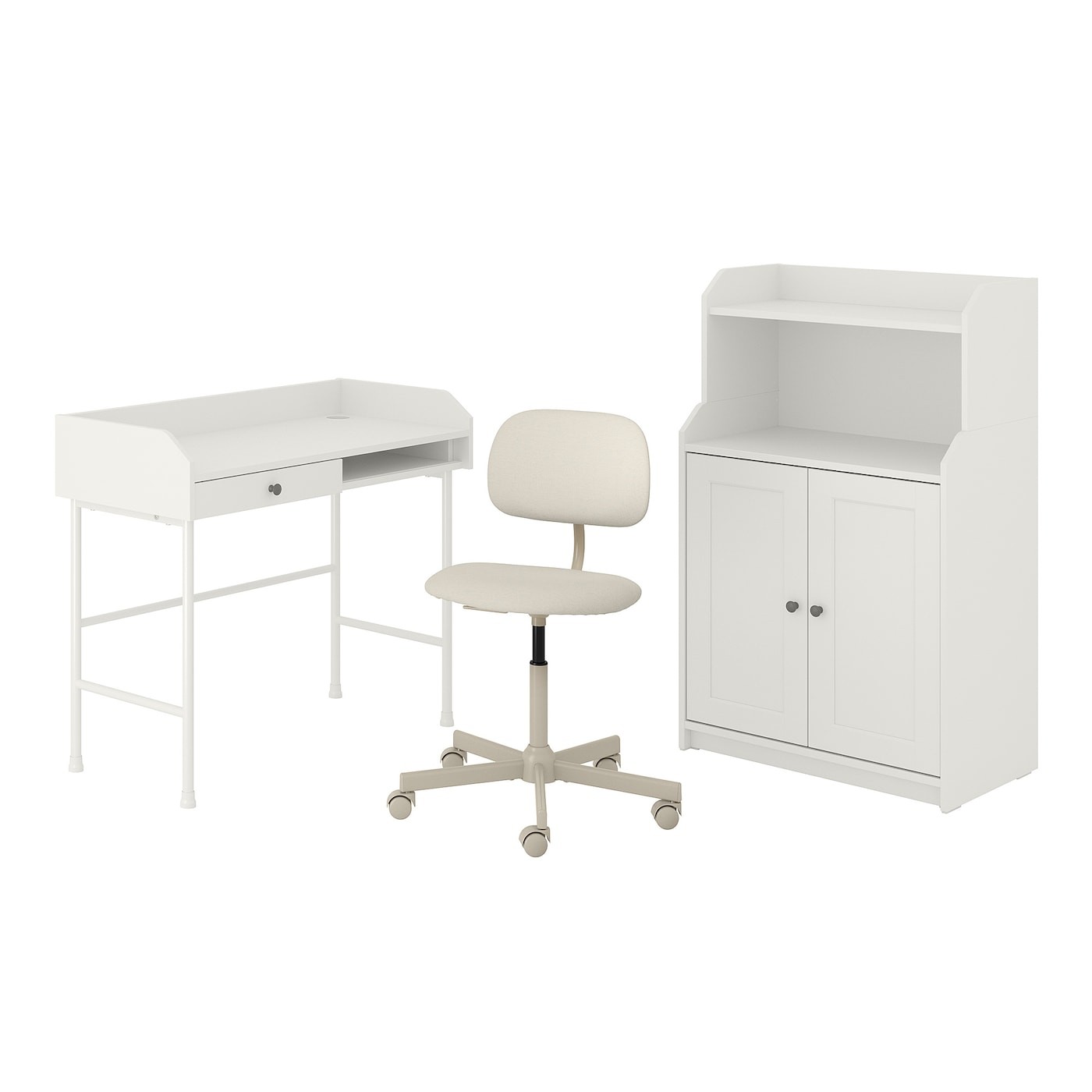 HAUGA/BLECKBERGET Desk and storage combination