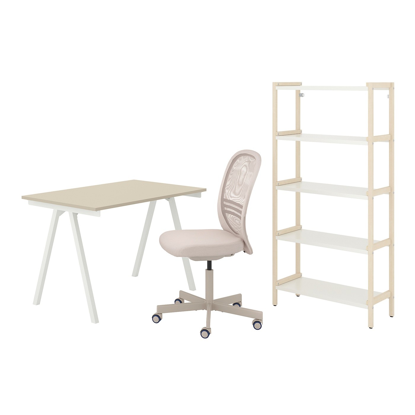 TROTTEN/FLINTAN / EKENABBEN Desk and storage combination