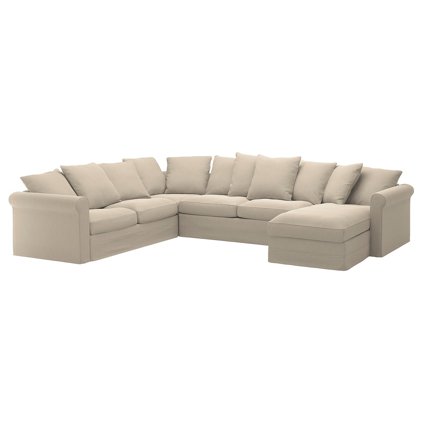 GRÖNLID Crnr sofa-bed, 5-seat w chaise lng