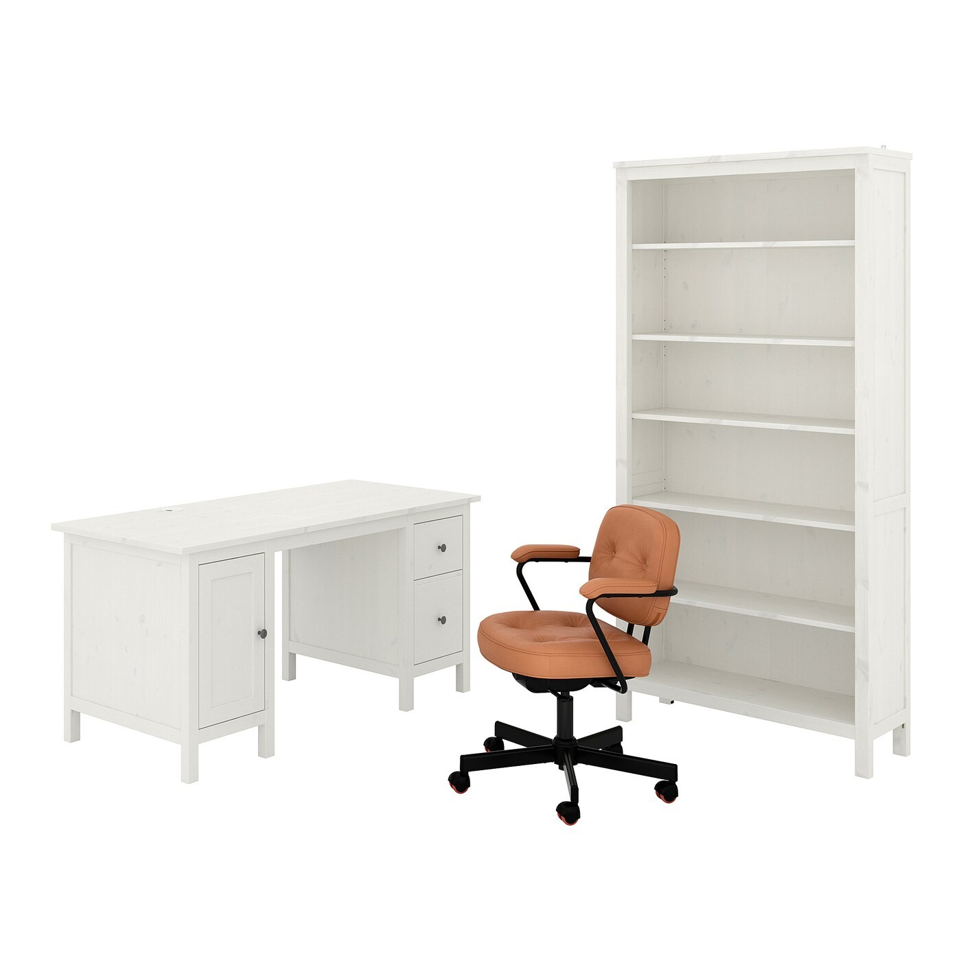 HEMNES/ALEFJÄLL Desk and storage combination