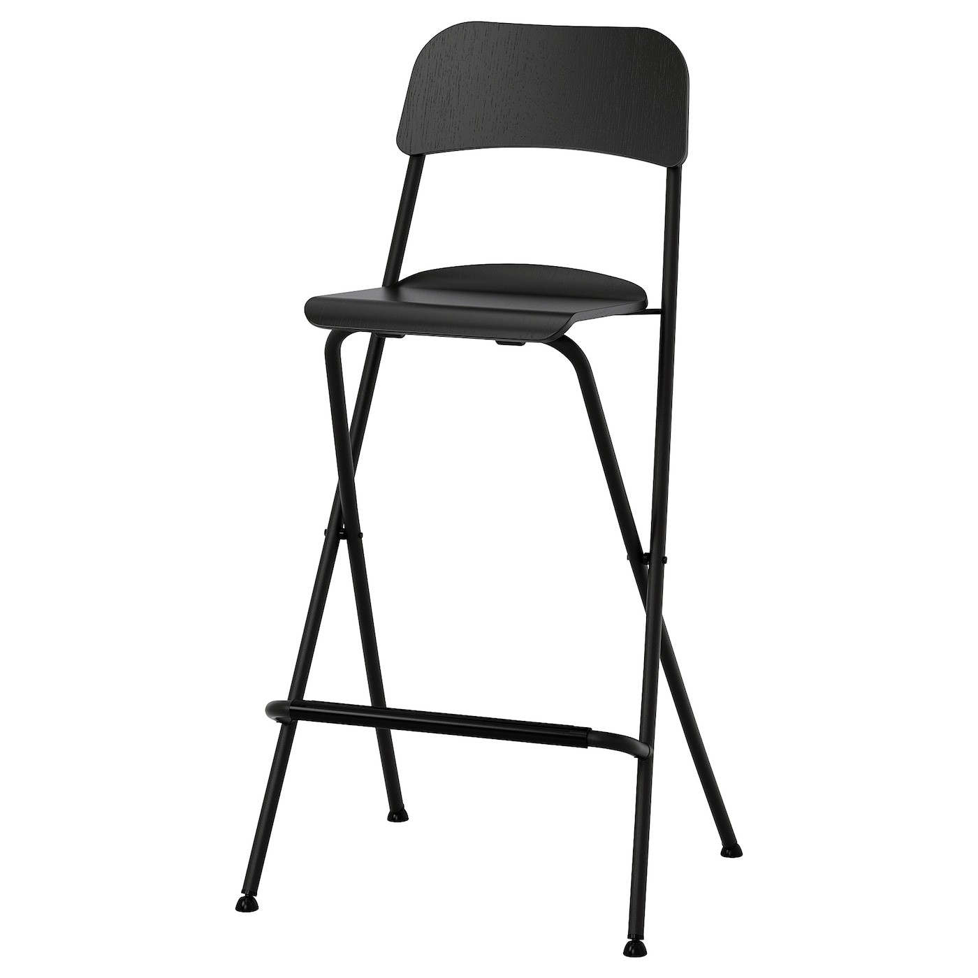 FRANKLIN Bar stool with backrest, foldable