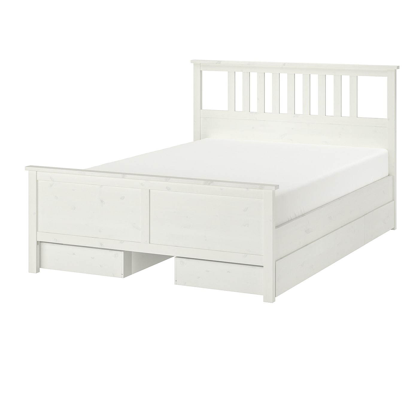 HEMNES Bed frame with 4 storage boxes
