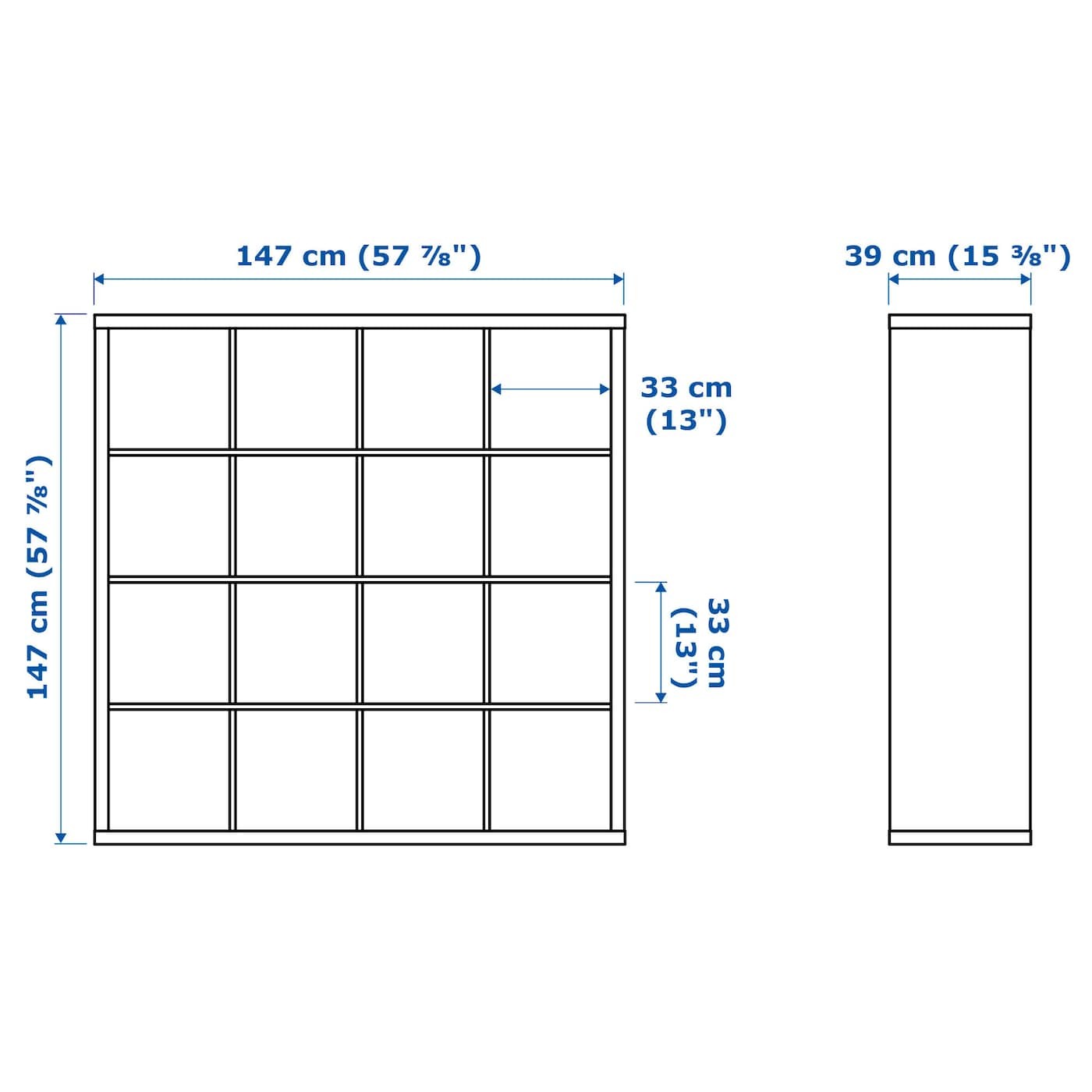 KALLAX Shelving unit with 4 inserts