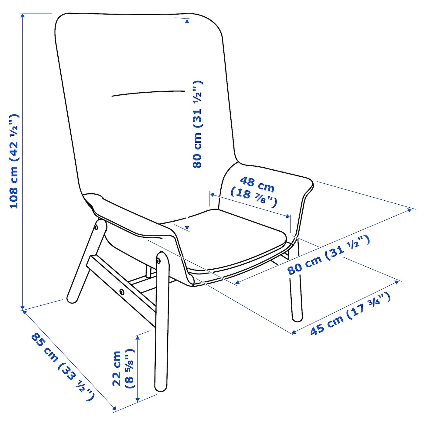 VEDBO High-back armchair