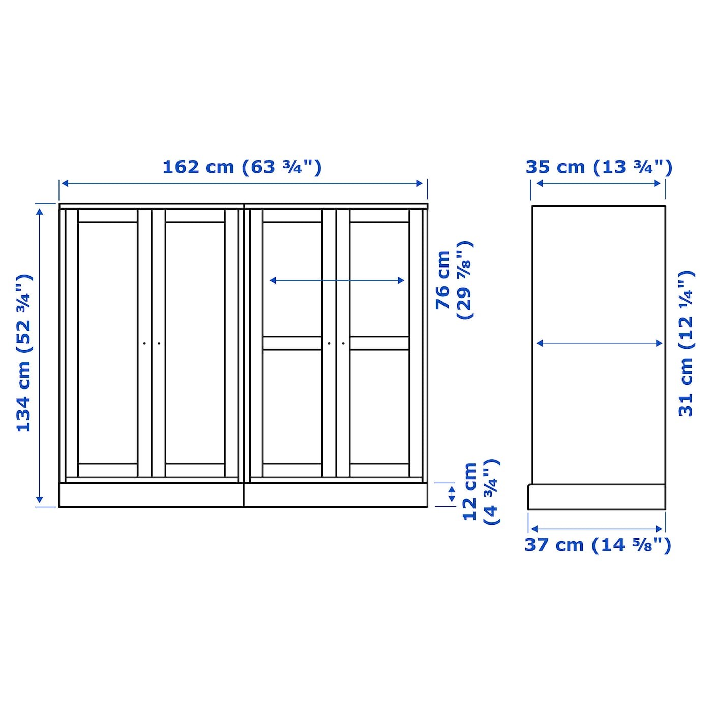 HAVSTA Storage combination w glass-doors