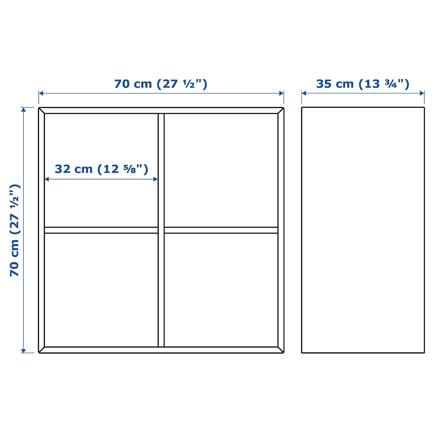 EKET Wall-mounted shelving unit w 4 comp