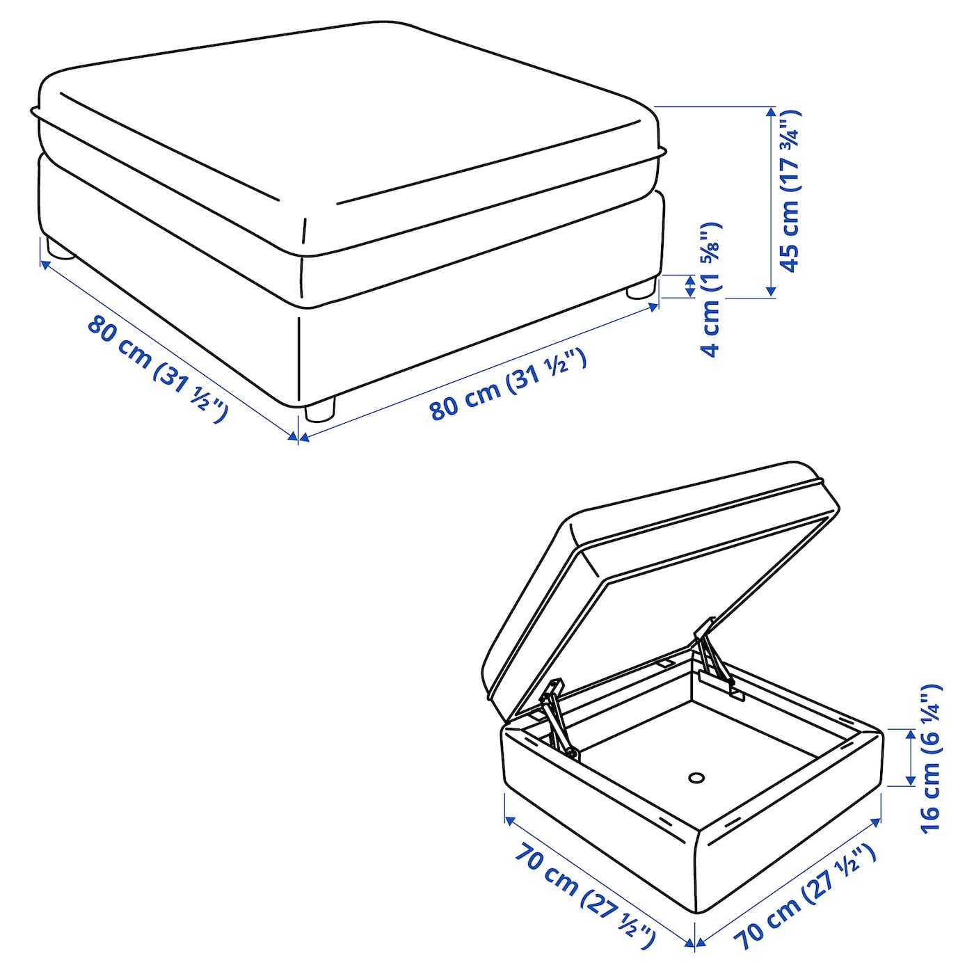 VALLENTUNA Seat module with storage