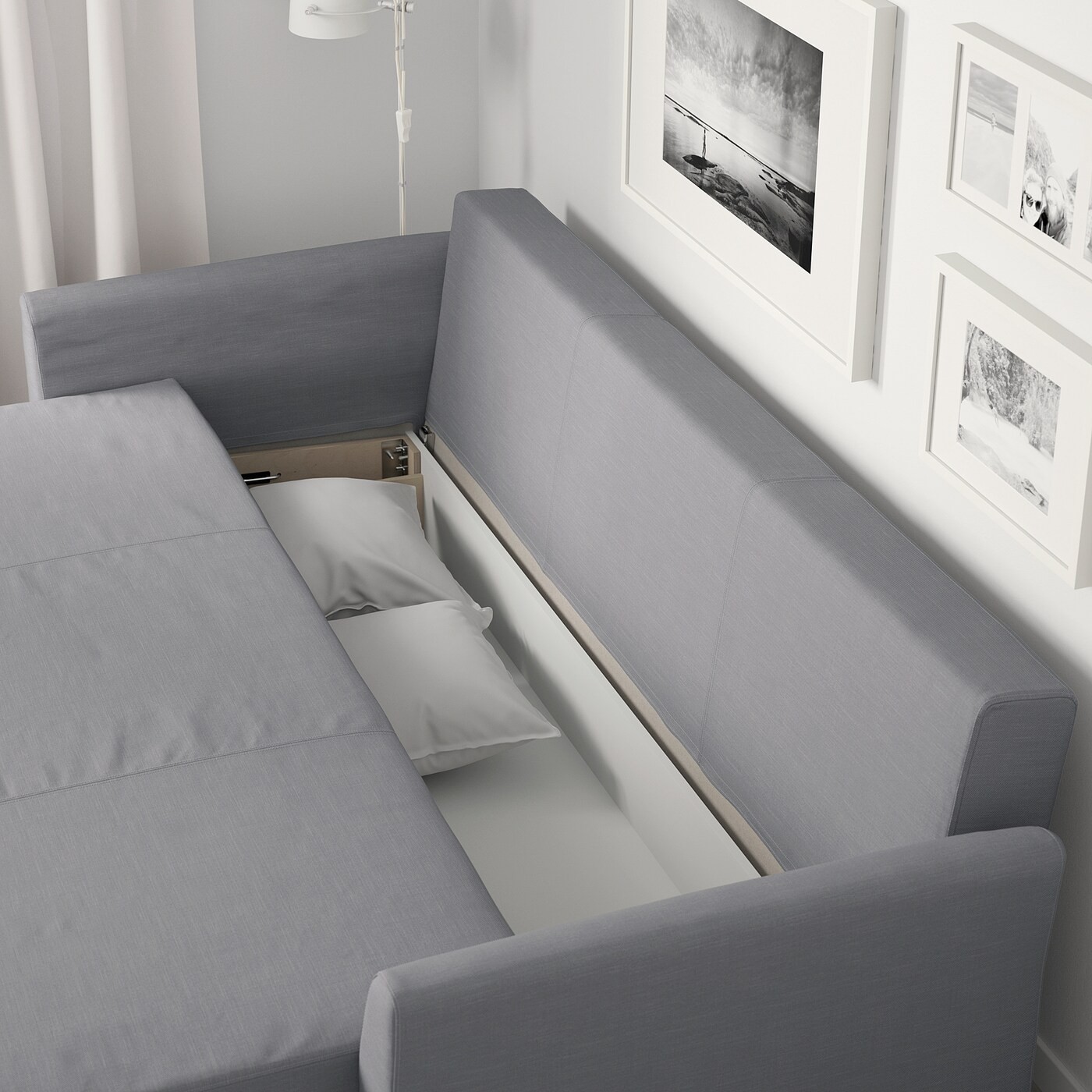 HOLMSUND Three-seat sofa-bed