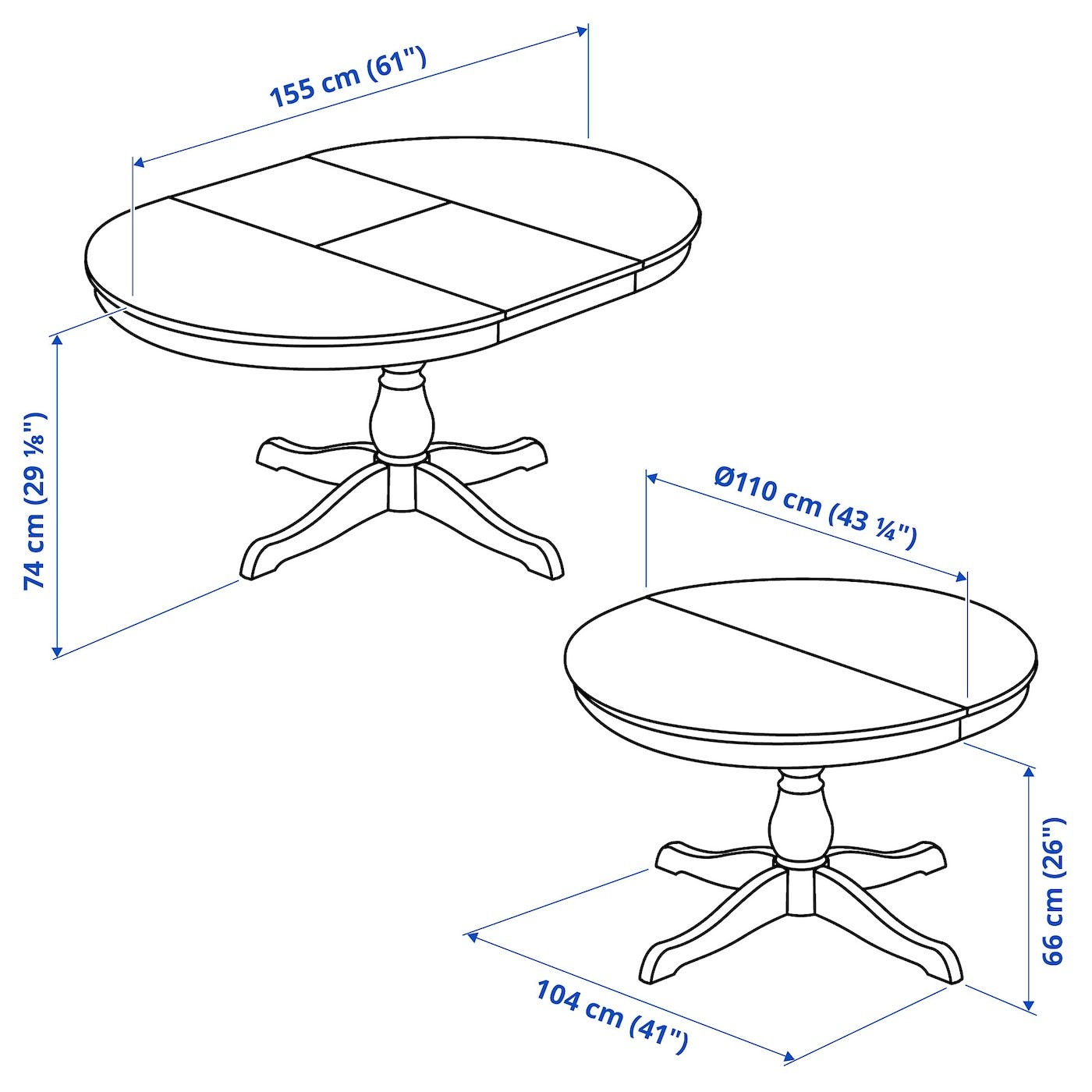 INGATORP / INGATORP Table and 4 chairs