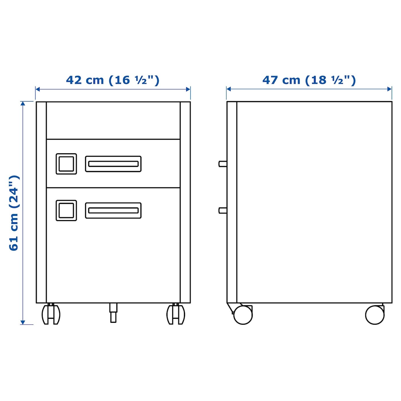 IDÅSEN Drawer unit on castors