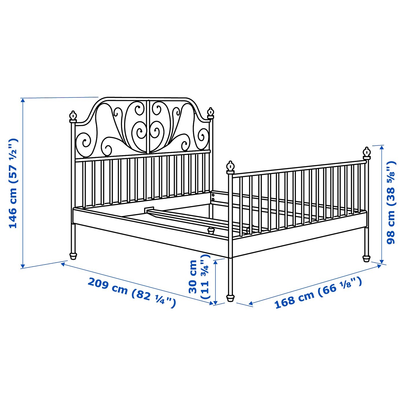 LEIRVIK Bed frame