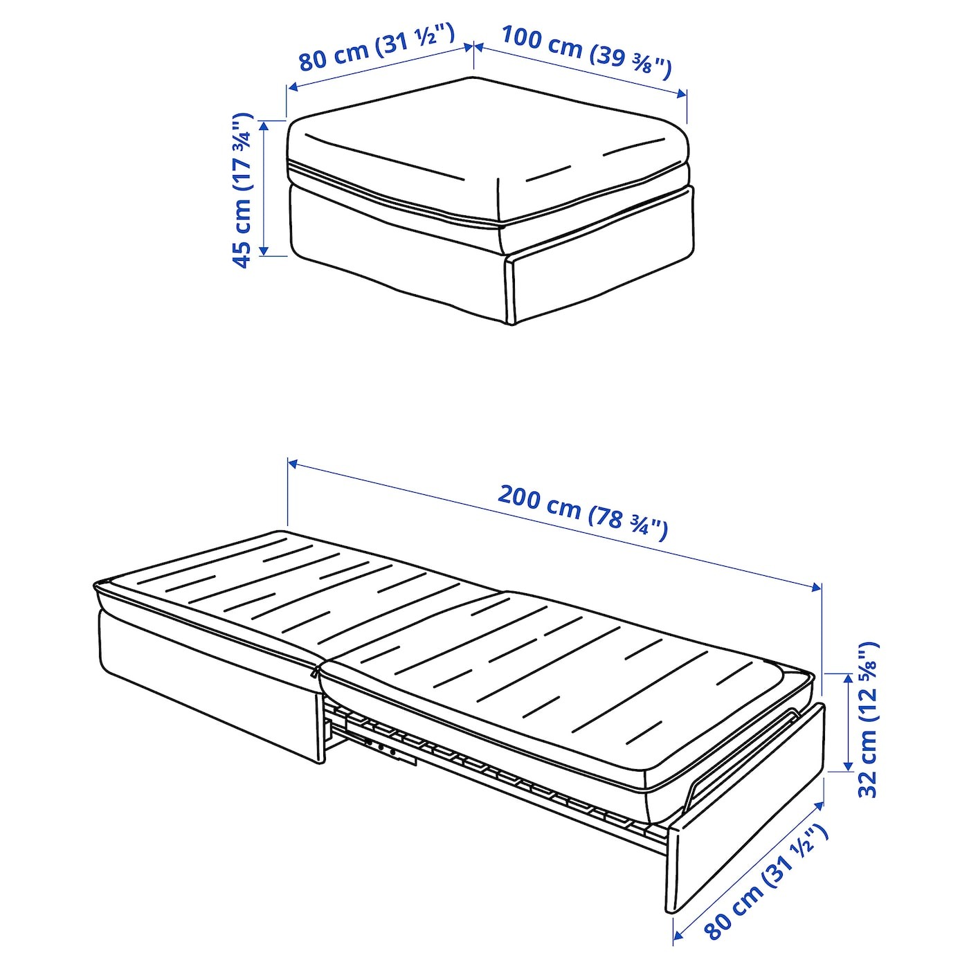 VALLENTUNA Sofa-bed module