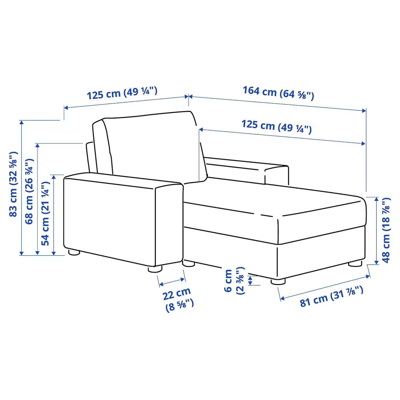 VIMLE Chaise longue