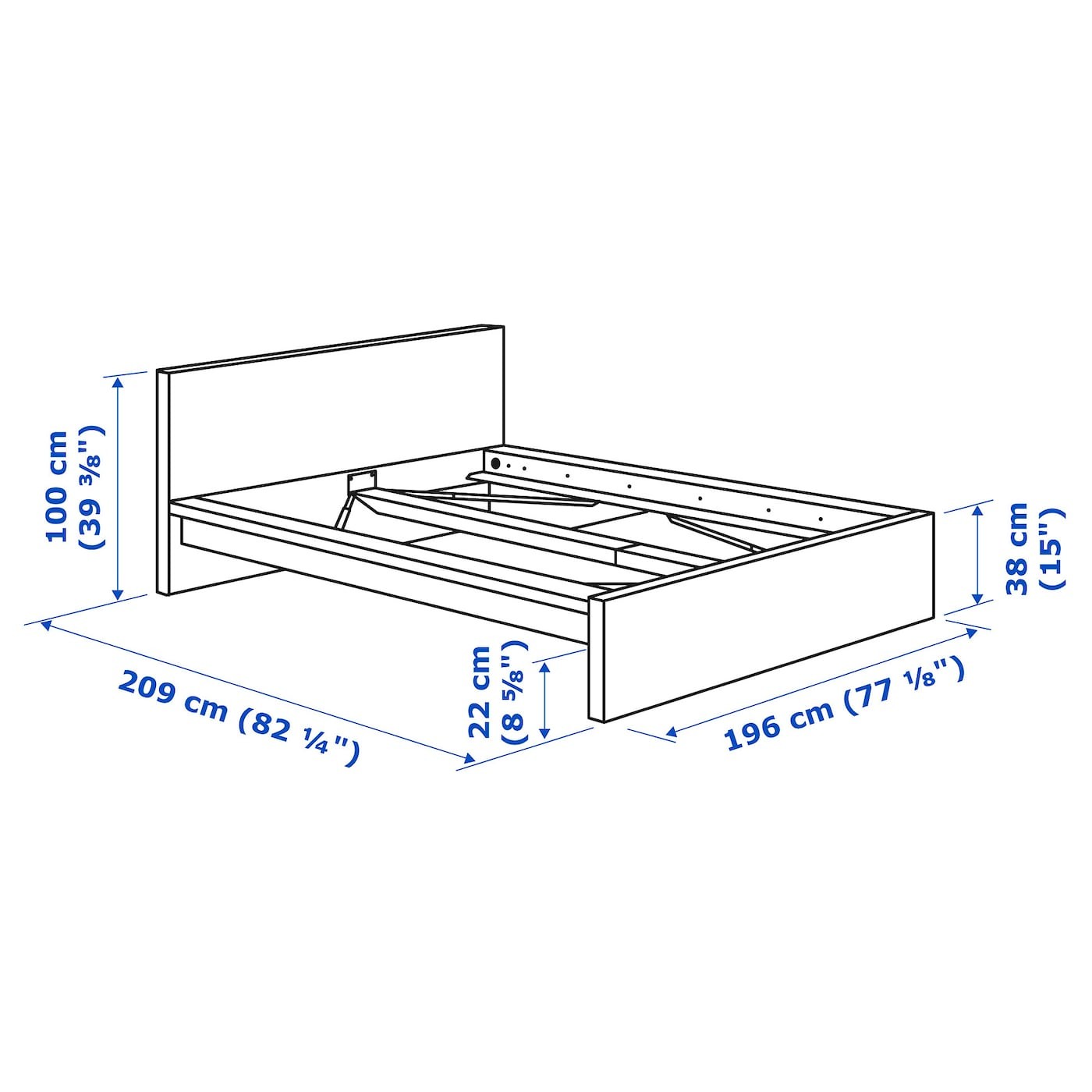 MALM Bed frame, high